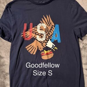 Goodfellow & Co Navy T-Shirt with USA Eagle Design